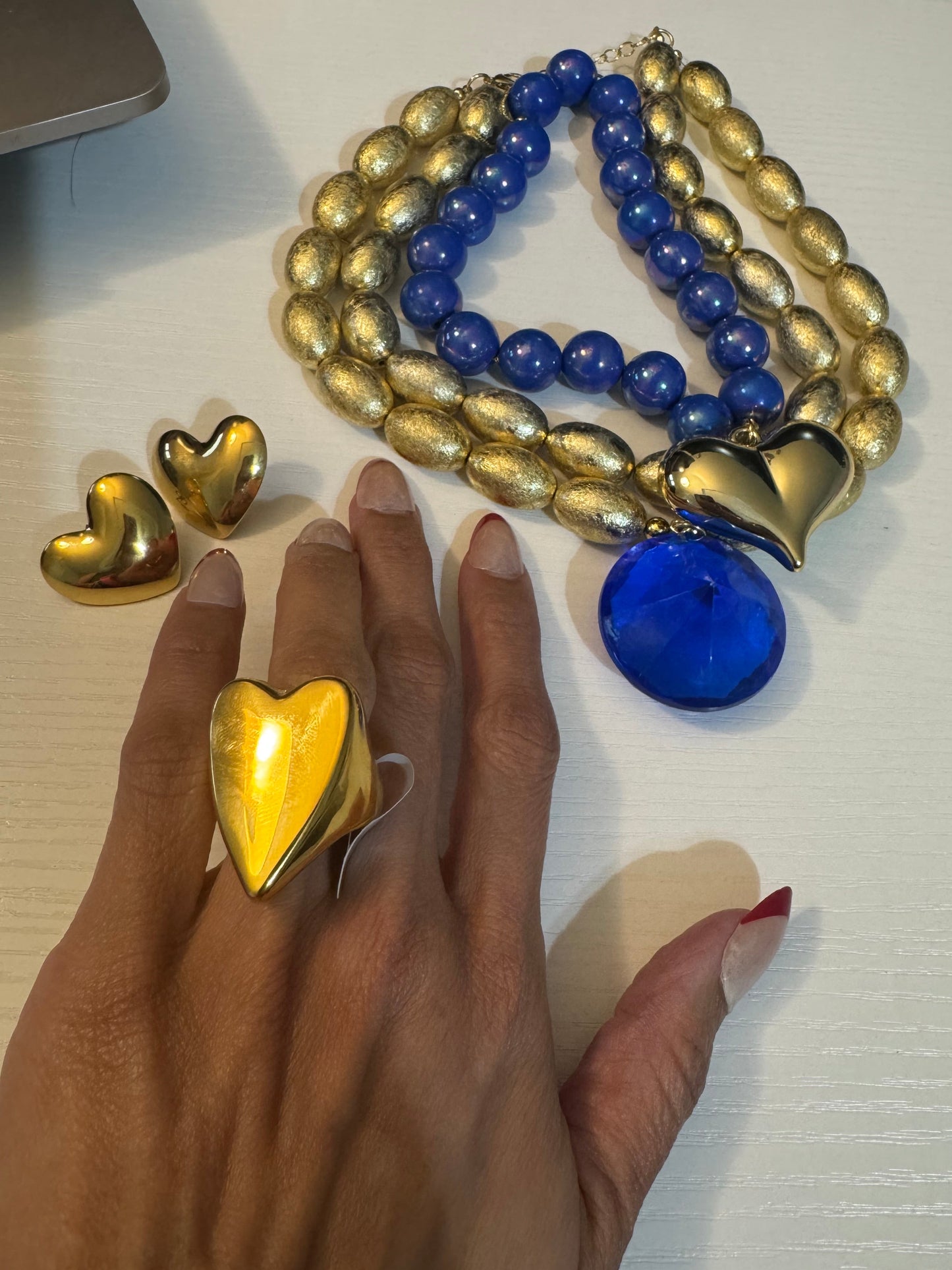 💙✨Corazón Azul Dorado