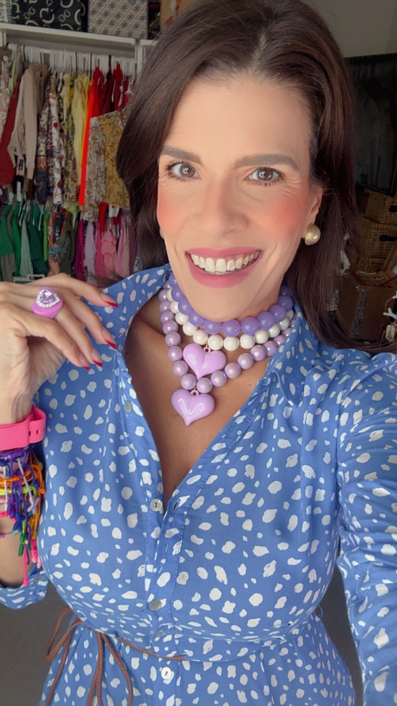 💜 Doble Corazón Lila