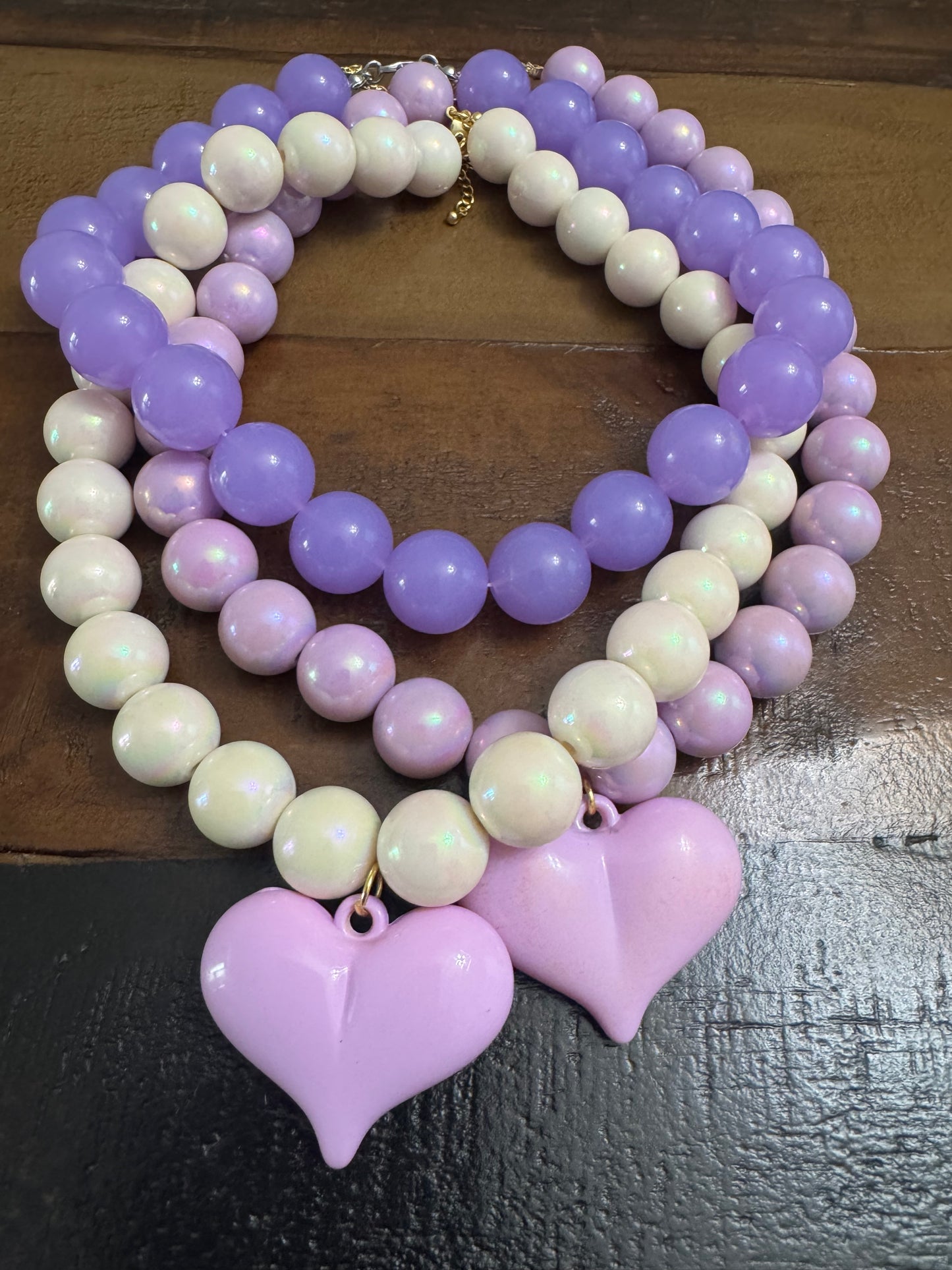 💜 Doble Corazón Lila