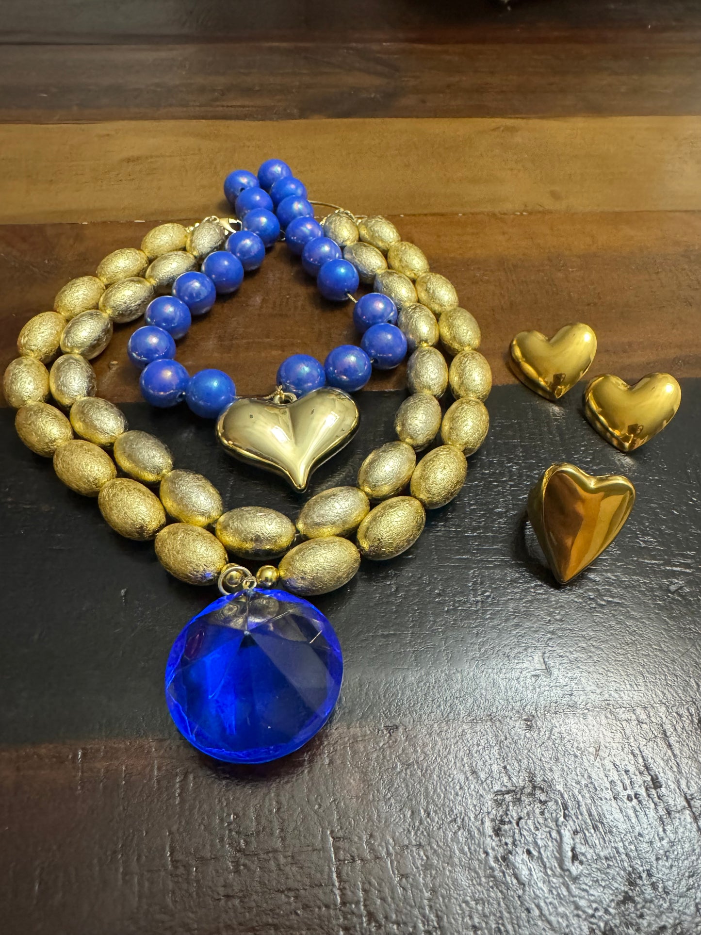 💙✨Corazón Azul Dorado