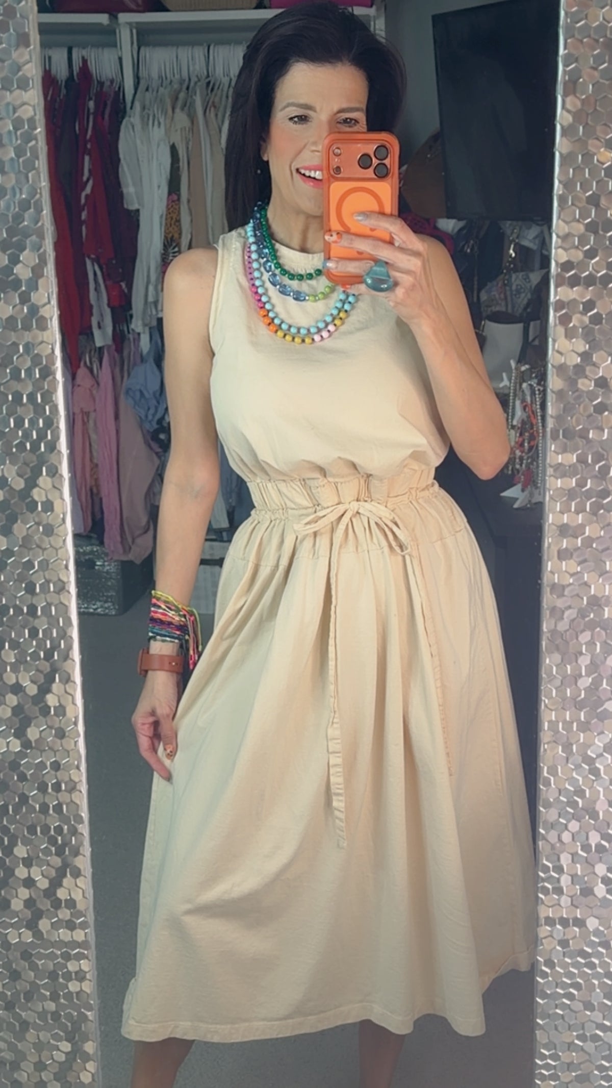 🤍 Vestido Midi Vainilla